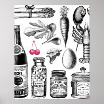 Poster del bolso de ultramarinos de la radiografía