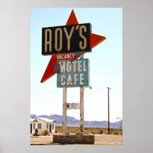 Poster del café del motel de Roy