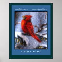 Poster del cardenal del invierno
