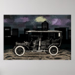 Poster del carro del coche de Wintage
