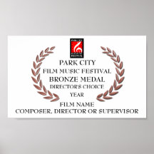 Poster del certificado del premio de la medalla de