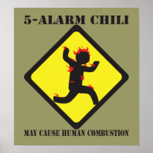 Poster del chile de 5 alarmas