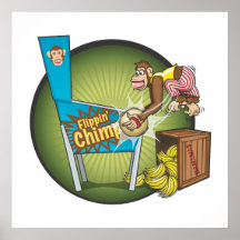 Poster del chimpancé de Flippin