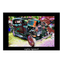 poster del coche antiguo posters
