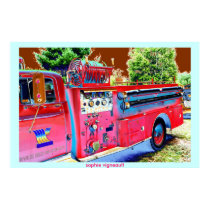 poster del coche de bomberos posters