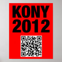 Poster del código de Kony 2012 QR