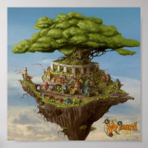 Poster del concepto de la ciudad del mago Wizard10