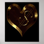 Poster del corazón del dólar