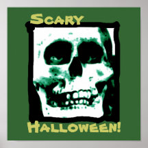 Poster del cráneo de Halloween