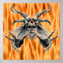 poster del cráneo del demonio