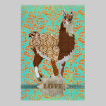 Poster del damasco del amor de la llama posters