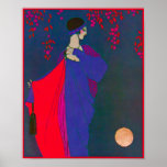 Poster del ~ de la placa de moda de la luna