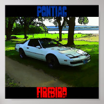 Poster del dibujo animado de un firebird 89