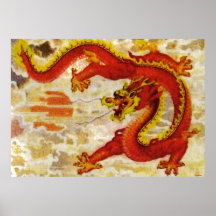 Poster del dragón del fuego