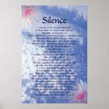 Poster del espiritual del ~ del silencio