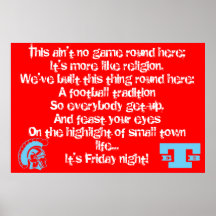 Poster del este del fútbol de Beauregard