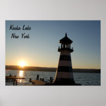 Poster del faro del lago Keuka