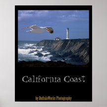 Poster del faro y de la gaviota