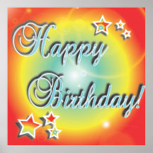 Poster del feliz cumpleaños