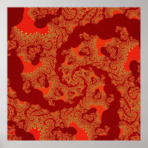Poster del fractal del fuego del dragón