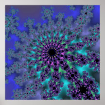 Poster del fractal del pavo real