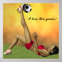 Poster del fútbol de los chicas