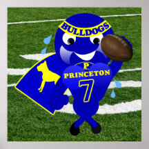 Poster del fútbol de los dogos de Princeton