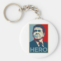 Poster del héroe de la esperanza de Ronald Reagan  Llavero