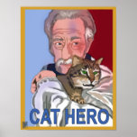 "Poster del héroe del gato"