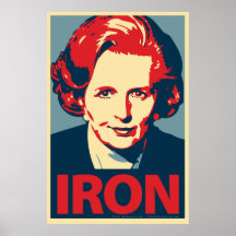 Poster del "hierro" de Margaret Thatcher