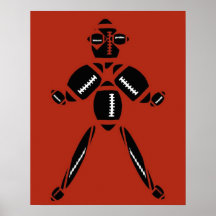 Poster del hombre del fútbol