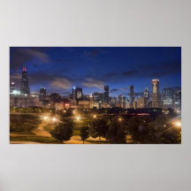 Poster del horizonte de Chicago