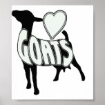 POSTER DEL ICONO DEL LOGOTIPO DE LAS CABRAS DEL AM