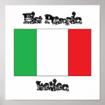 Poster del italiano del pumpin del puño