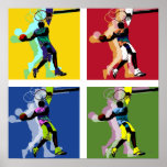 Poster del jugador de básquet
