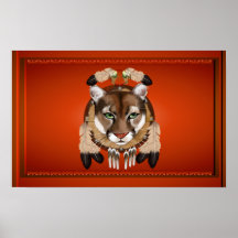 Poster del león del puma