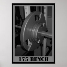 Poster del levantamiento de pesas de 175 BANCOS