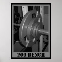 Poster del levantamiento de pesas de 200 BANCOS