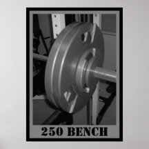 Poster del levantamiento de pesas de 250 BANCOS