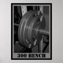 Poster del levantamiento de pesas de 300 BANCOS
