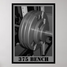 Poster del levantamiento de pesas de 375 BANCOS