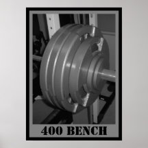Poster del levantamiento de pesas de 400 BANCOS