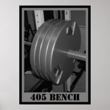 Poster del levantamiento de pesas de 405 BANCOS