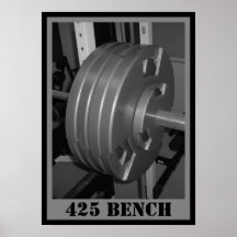 Poster del levantamiento de pesas de 425 BANCOS
