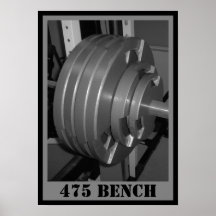 Poster del levantamiento de pesas de 475 BANCOS