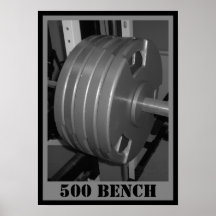 Poster del levantamiento de pesas de 500 BANCOS