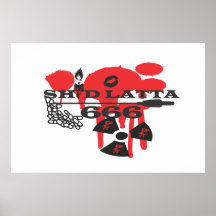 POSTER DEL LOGOTIPO DE SHID LATTA 666
