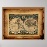 Poster del mapa de Viejo Mundo