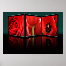 poster del marco de la flor 3D