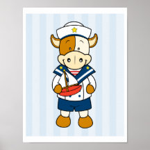 Poster del marinero de la vaca del bebé